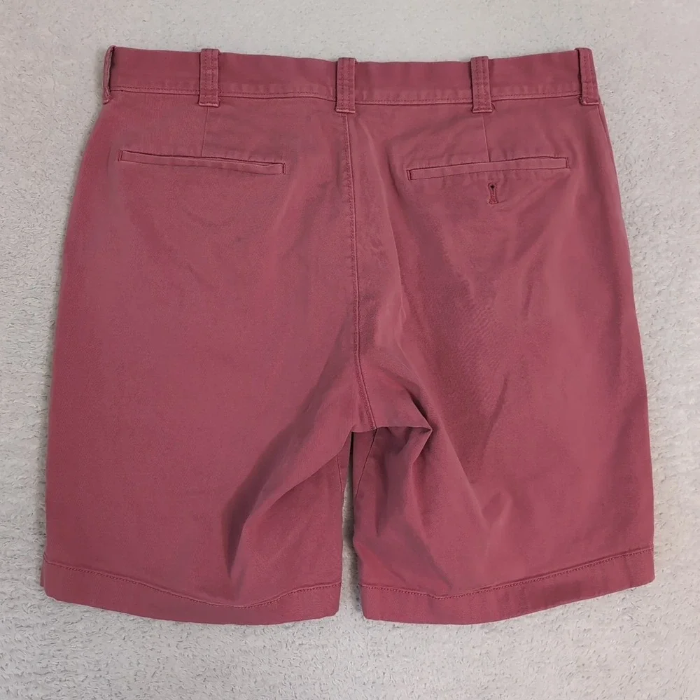 J Crew Chino Shorts Pink Flat Front‎ Men's Size 33 x 9